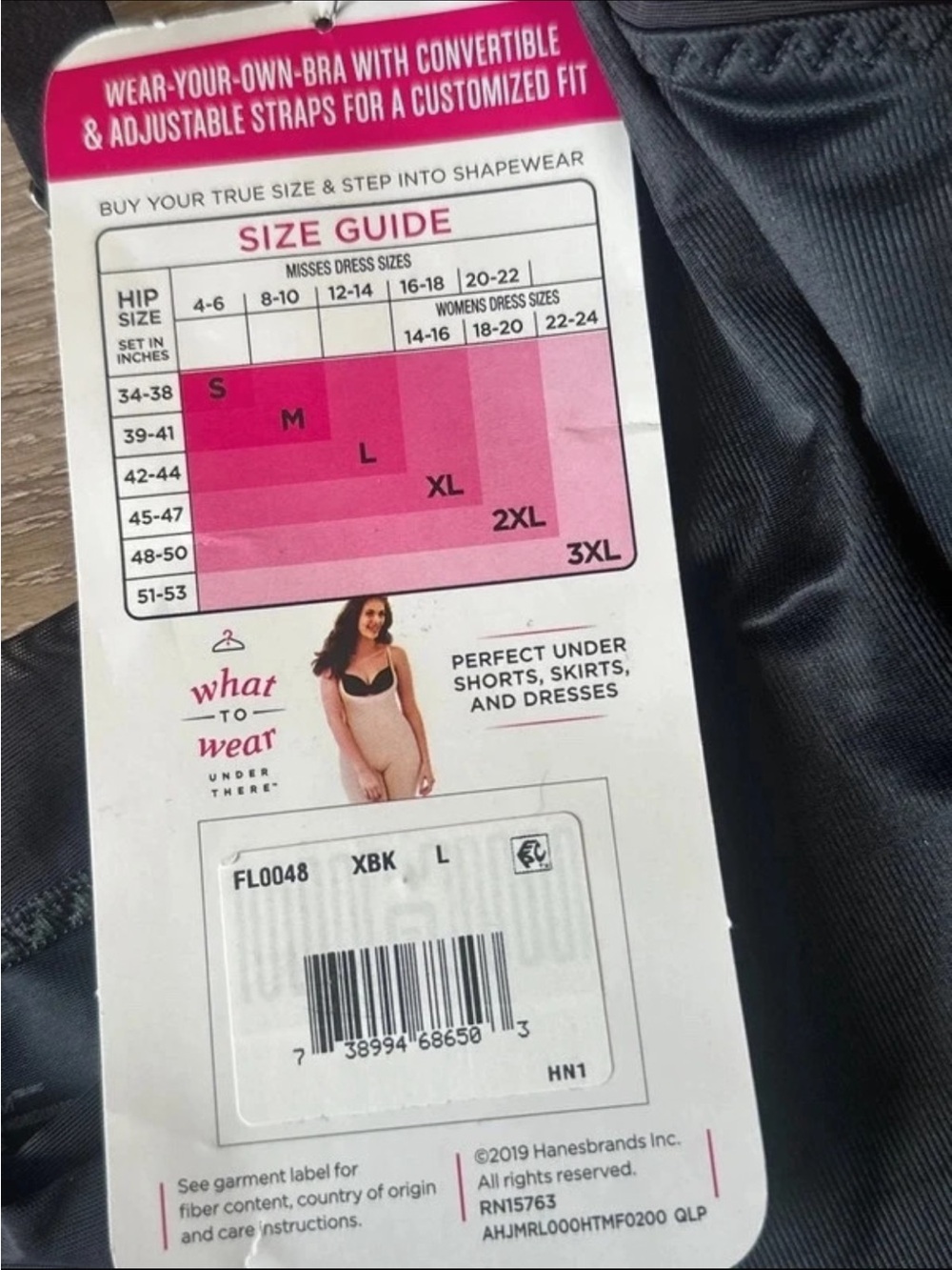 NWT Maidenform Flexees FL0048 Sculpt Ultra Firm Shapewear Bodysuit L Black - Picture 3 of 5